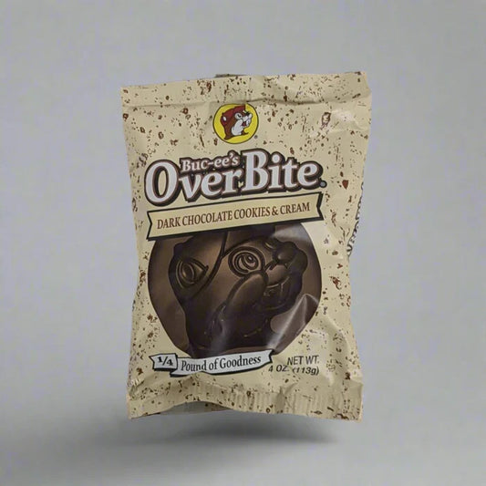 Buc-ee's Overbites Dark Chocolate Cookies & Cream 4oz