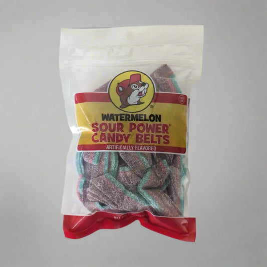 Buc-ee's Watermelon Sour Power Candy Belts 8oz